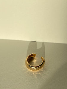 Gold Plated Textured Ada Ring