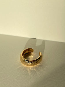 Gold Plated Textured Ada Ring