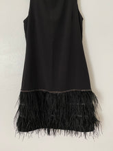 Load image into Gallery viewer, Roaring 20s Black Feathered Dress
