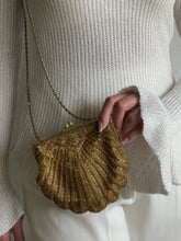 Load image into Gallery viewer, Vintage 50s Gold Beaded Evening Clutch
