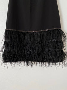 Roaring 20s Black Feathered Dress