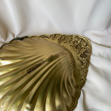 Load image into Gallery viewer, Large Vintage Brass Shell Serving Tray
