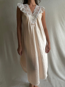 Vintage 70s Christian Dior Lace Night Gown