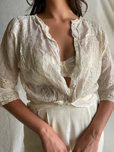 Load image into Gallery viewer, Antique 1920s Handmade Ivory Linen Blouse
