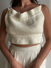 Load image into Gallery viewer, Vintage 80s Knitted Crop Top With Stringed Back
