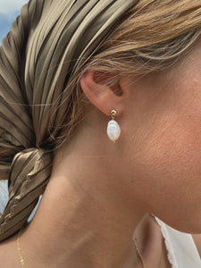 Emmeline Drop Pearl Earrings
