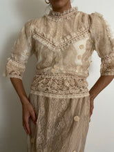 Load image into Gallery viewer, Beautiful Rare Antique Lace Set Blouse and Skirt
