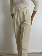 Load image into Gallery viewer, Vintage High Waisted Ivory Trousers
