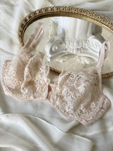 Load image into Gallery viewer, Vintage Blush Pink Lace Bra
