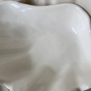 Vintage Ceramic Shell Style Plate Shell Blue White Porcelain bowl