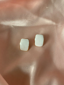 Clementine White Stud Earrings