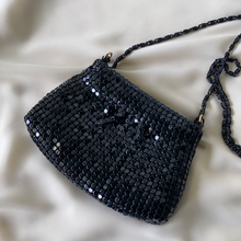 Load image into Gallery viewer, Vintage Mini Black Mesh Coin Purse
