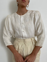 Load image into Gallery viewer, Antique Linen Elegant Balloon Sleeve Blouse
