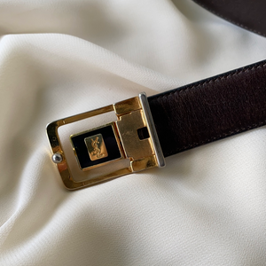 Vintage Yves Saint Laurent Belt With Changing Emblem