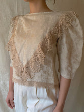 Load image into Gallery viewer, Victorian 80s Embroidered Floral Lace Blouse - Sally De La Rose
