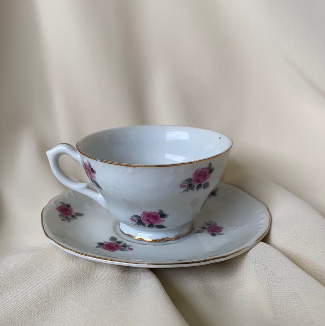 Vintage Grantcrest Porcelain China Cup and Saucer