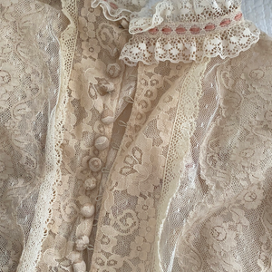 Beautiful Rare Antique Lace Set Blouse and Skirt