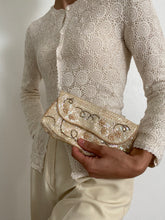 Load image into Gallery viewer, Antique Beaded Ivory Clutch
