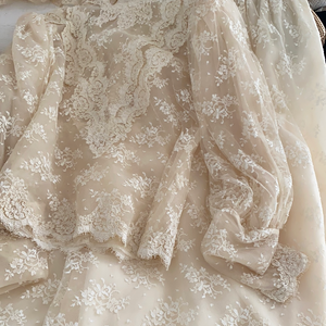 Antique ivory Lace Maxi Skirt